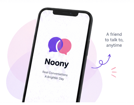 Noony Android mobile app interface standing mockup